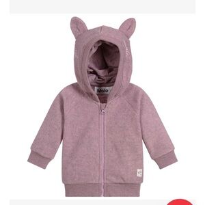 Kids Purple Hoodie with Ears by Molo. Unicorn? Size 62